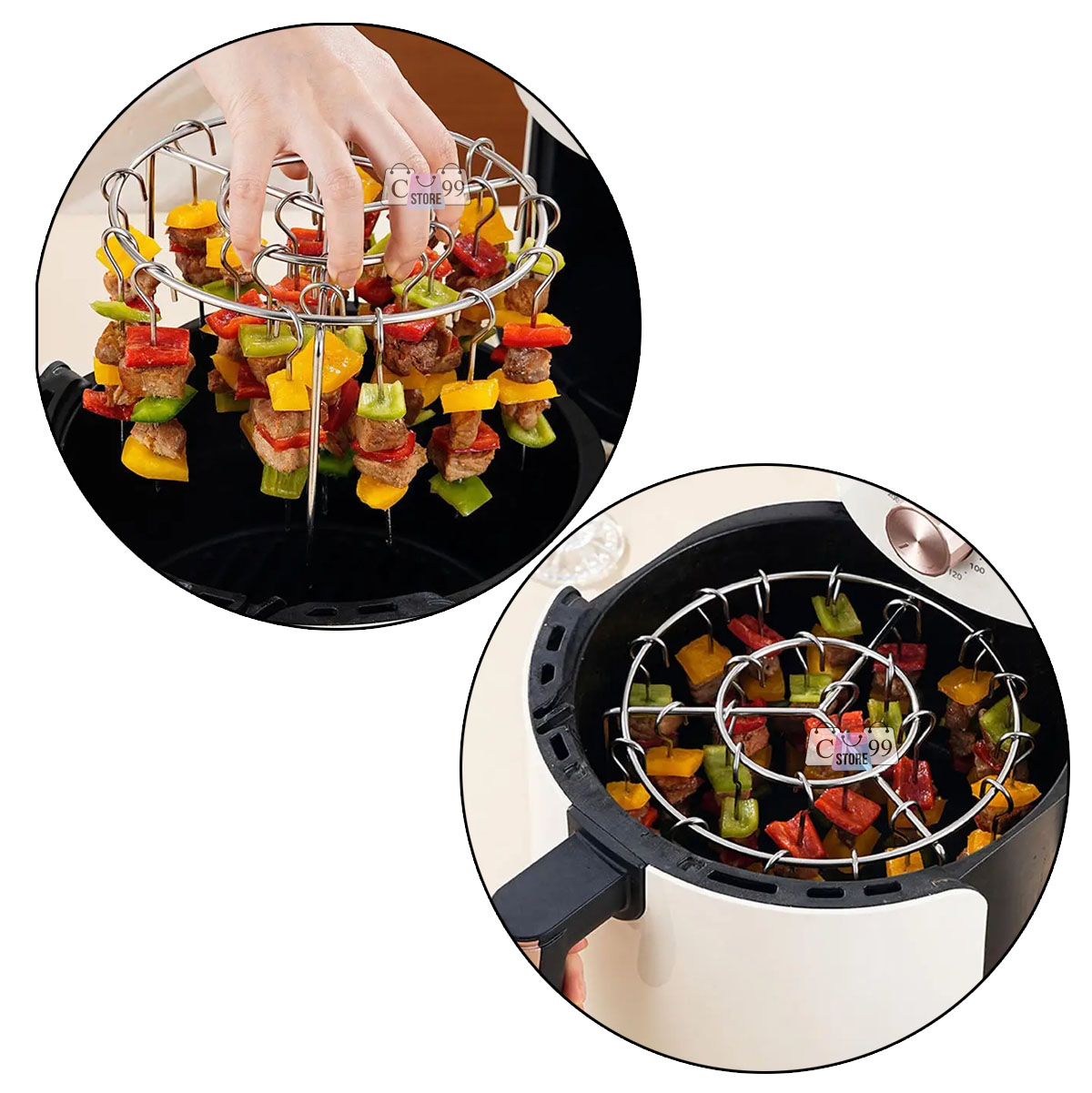 Miniatura 3 de Brochetas Soporte Para Freidora De Aire
